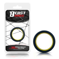 ����������� ������ Penis Ring Solid Silicone Yellow Black