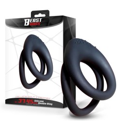 ����������� ������ Double Ring Silicone Black
