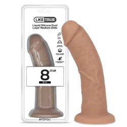 Realistic Dildo Liquid Silicone Dual Layer 8.25