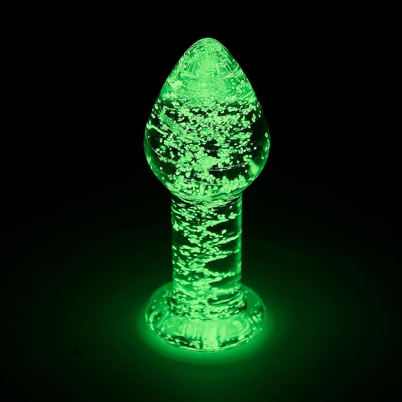 Анальная пробка Glow In The Dark Glass Butt Plug. Артикул: IXI66737