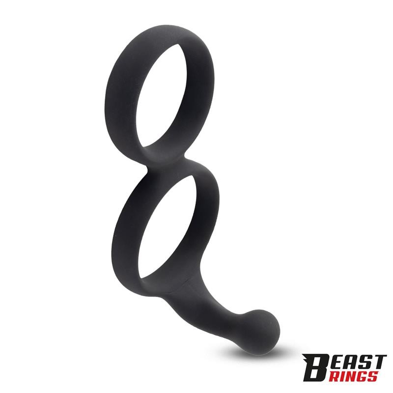 Эрекционное кольцо Double Penis Ring Solid Silicone. Артикул: IXI66740