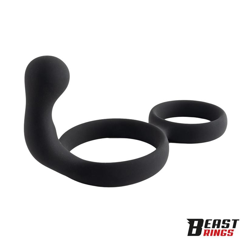 Эрекционное кольцо Double Penis Ring Solid Silicone. Артикул: IXI66740