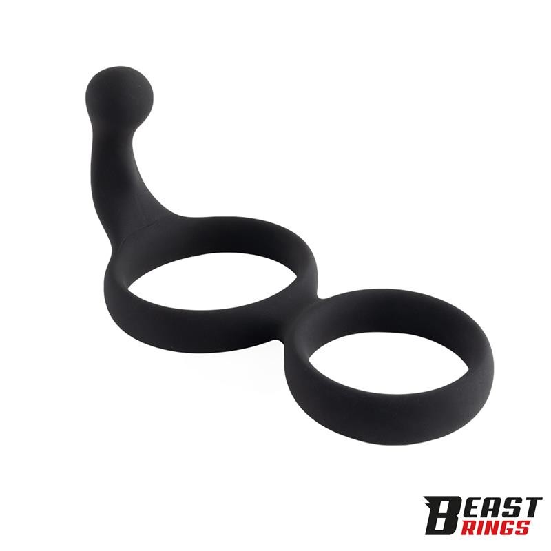 Эрекционное кольцо Double Penis Ring Solid Silicone. Артикул: IXI66740