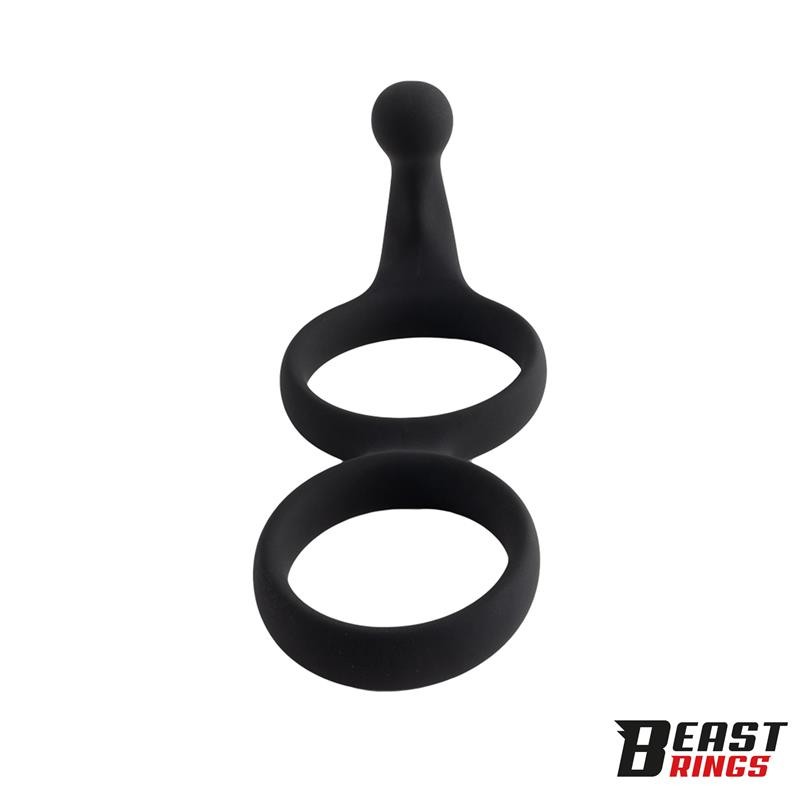 Эрекционное кольцо Double Penis Ring Solid Silicone. Артикул: IXI66740