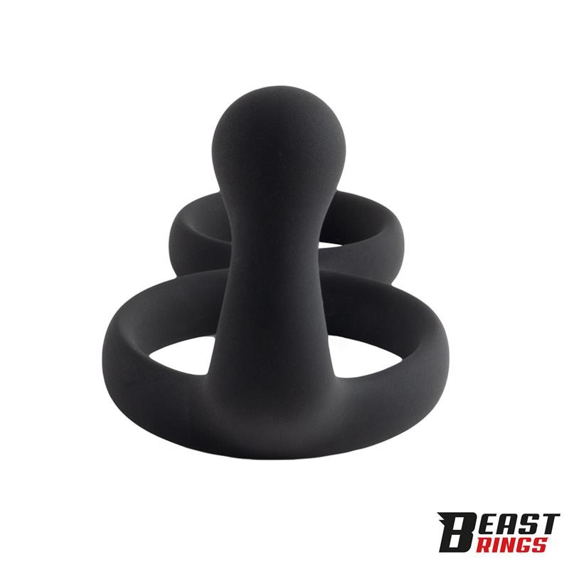 Эрекционное кольцо Double Penis Ring Solid Silicone. Артикул: IXI66740