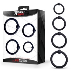 ����� ����������� ����� Set Of 4 Penis Rings Silicone