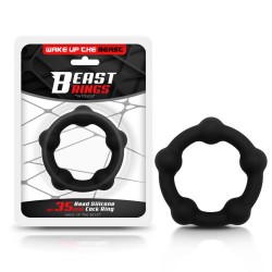 ����������� ������ Bead Solid Cock Ring Silicone Black