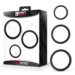 ����� ����������� ����� Set Of 3 Penis Rings Silicone