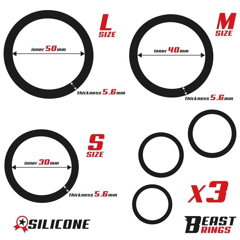 Набор эрекционных колец Set Of 3 Penis Rings Silicone. Артикул: IXI66750