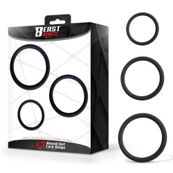 ����� ����������� ����� Set Of 3 Penis Rings Silicone