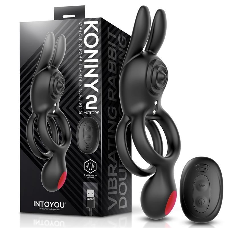 Насадка на пенис Konny Vibrating Rabbit Double Cockring Remote Control. Артикул: IXI66796