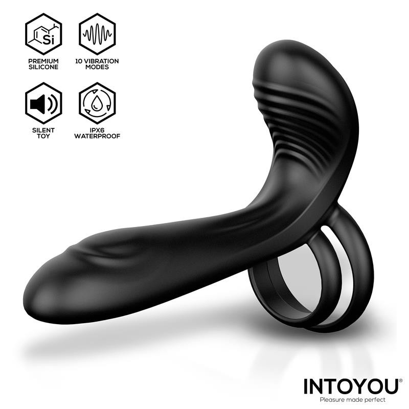 Насадка на пенис Synkox Girth Gainer Vibrating Double Cockring. Артикул: IXI66802