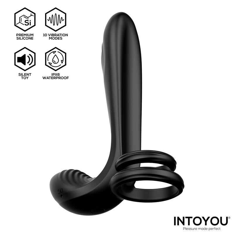 Насадка на пенис Synkox Girth Gainer Vibrating Double Cockring. Артикул: IXI66802